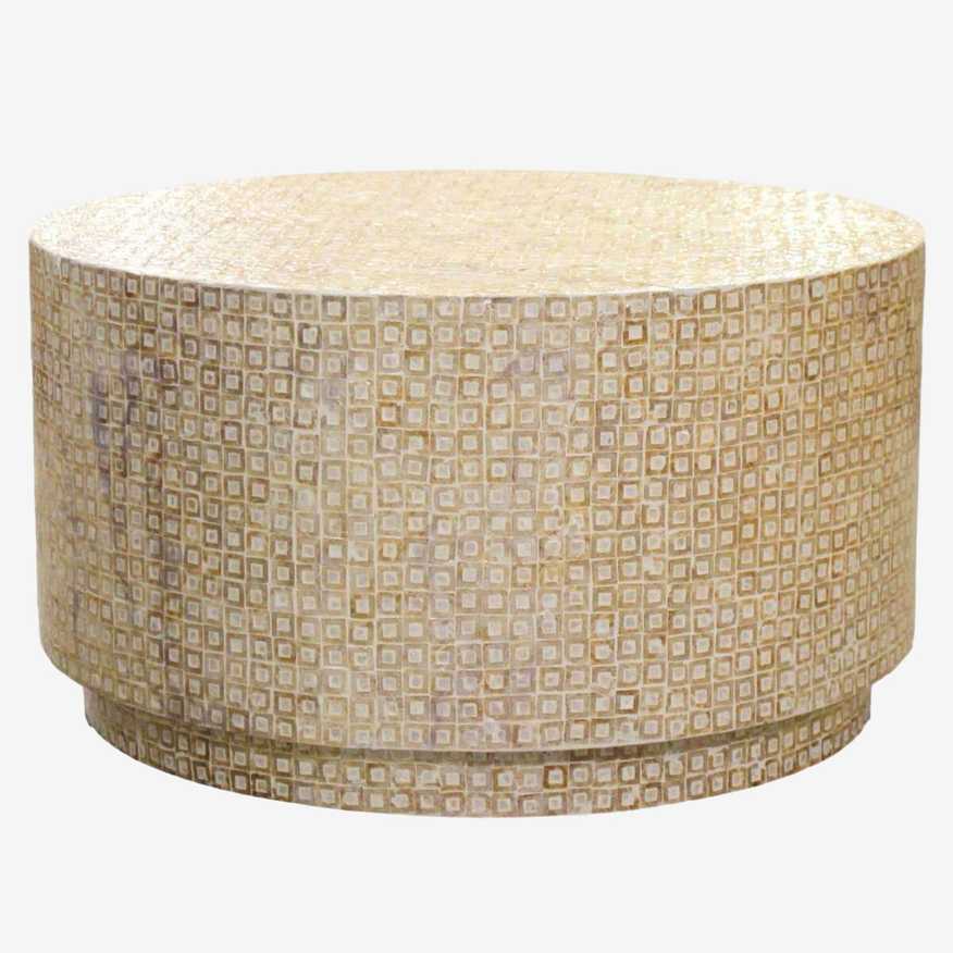 World Market Round Gold Capriz Coffee Table - image 0