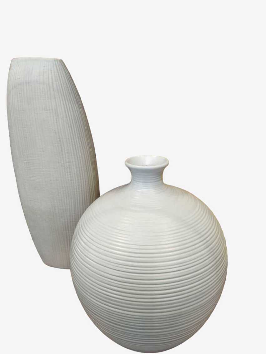 Crate & Barrel Ribbed Vase - image 0
