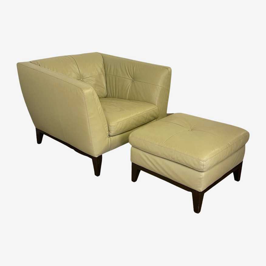 Natuzzi Leather Chair Set - image 0