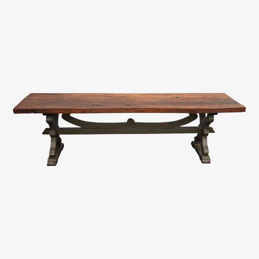 Restoration hardware wood bench hot sale