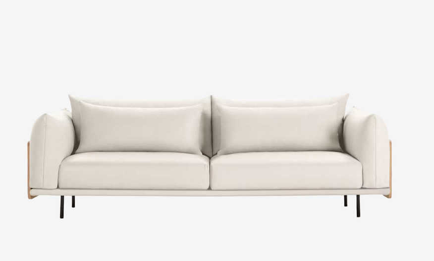 DWR Kapsel Sofa 91" (Creme Leather) - image 0