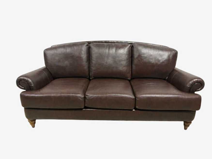 Ethan Allen Brown Leather Sofa - image 0
