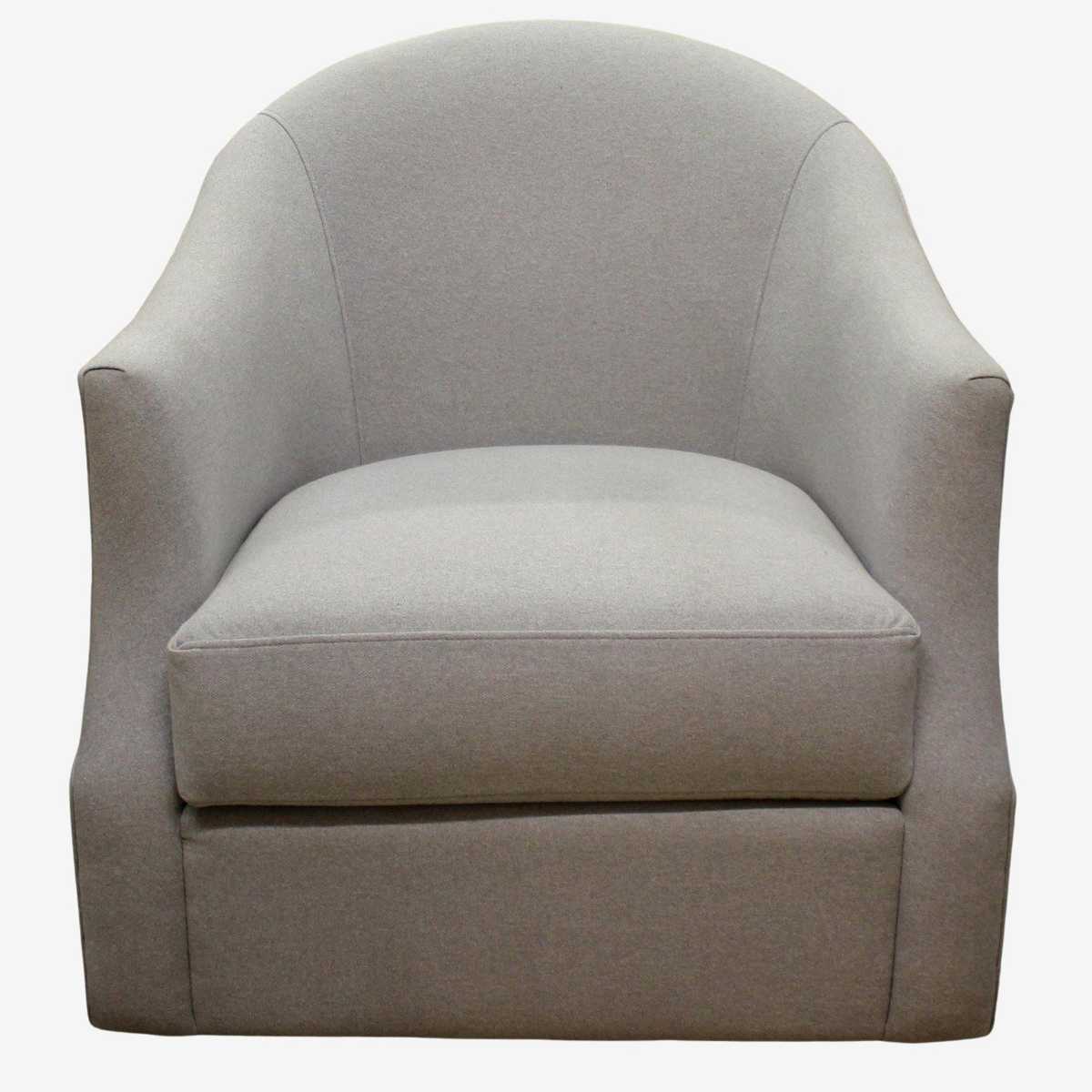 Sherrill Light Gray Swivel Chair Kashew