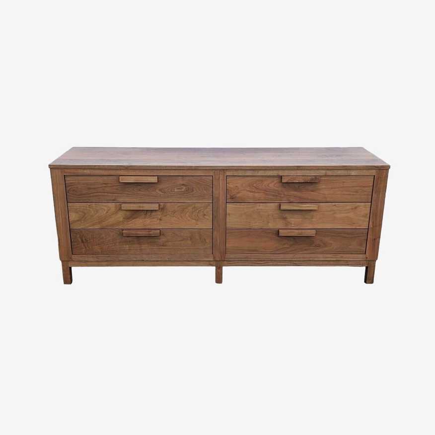 Mid-Century Modern Style Wood Dresser with Six Drawers - image 0