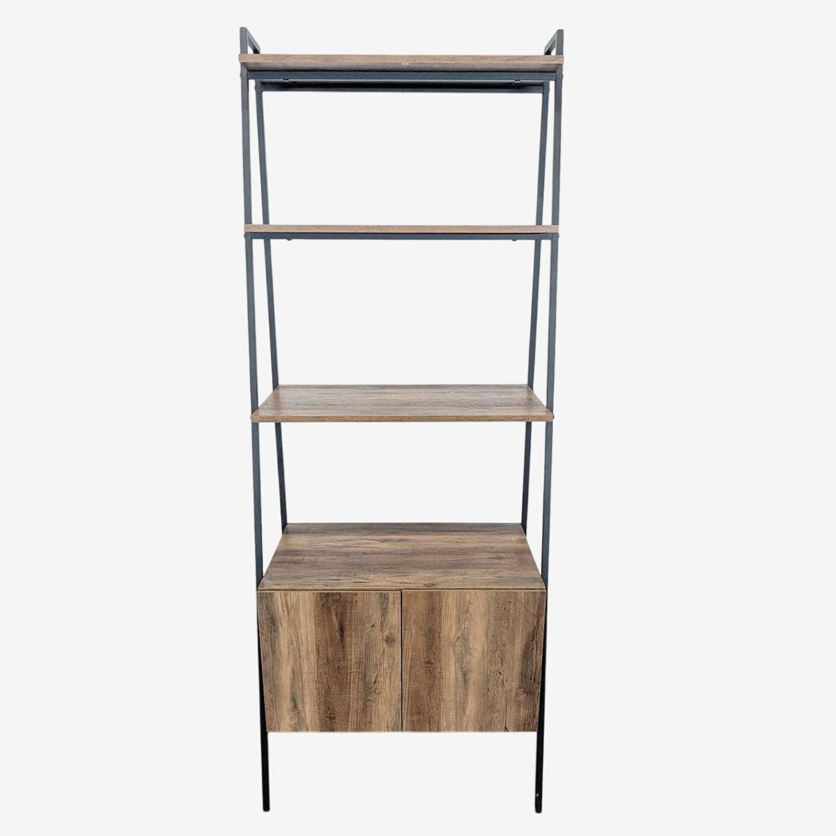 Walker Edison Urban Industrial 4-Shelf Ladder Bookcase - Thumbnail 3