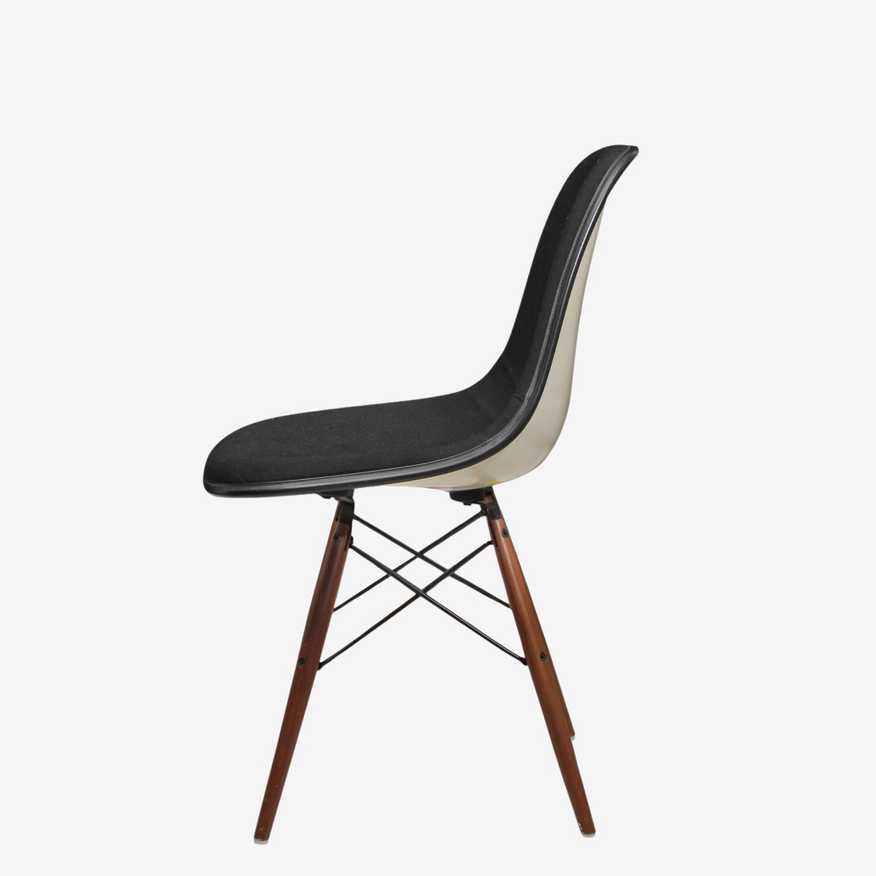 Eames Molded Fiberglass Upholstered Chair - Dowel Base - image 0