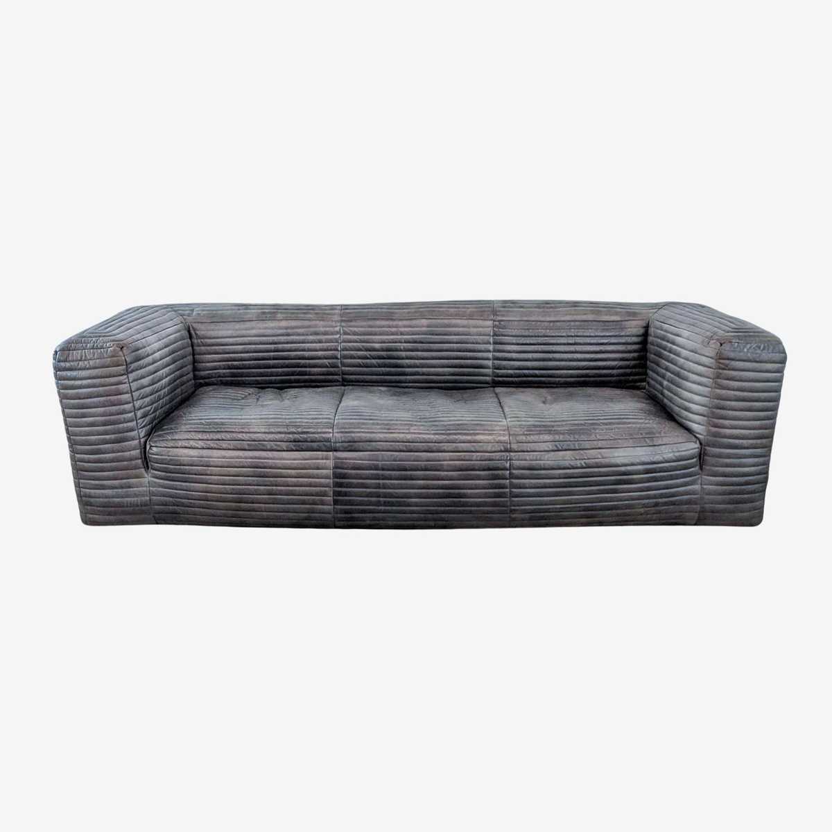 Halo Asian Leather Sofa - Kashew
