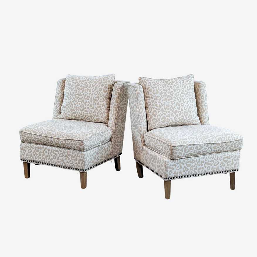 Macy’s Camile Armless Lounge Chairs - Set of 2 - image 0