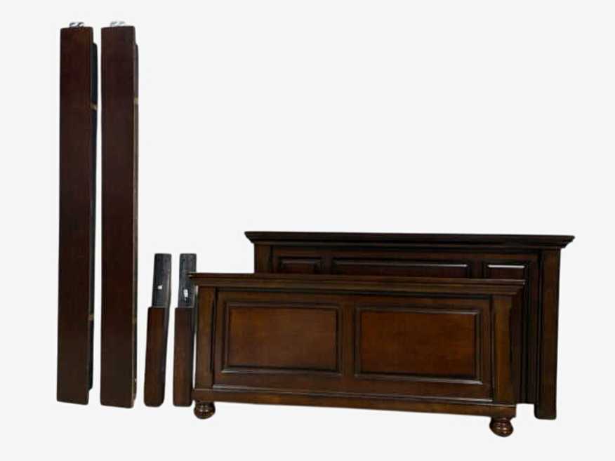Ashley Dark Wood Queen Bedframe - image 0