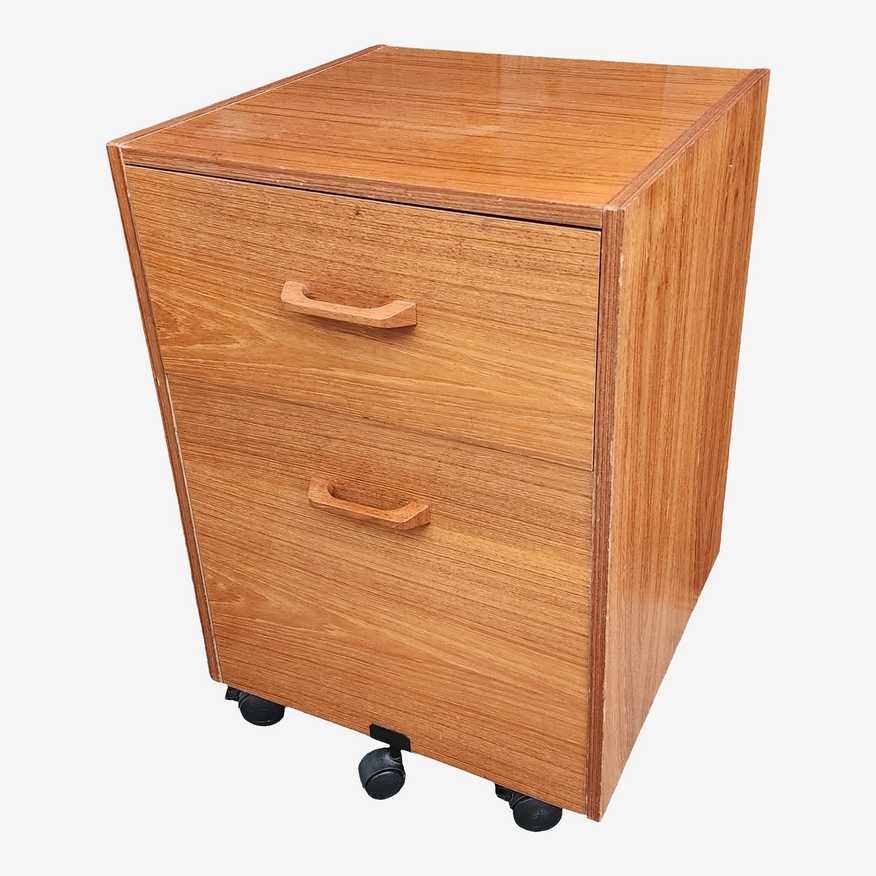 Vintage Mid-Century Modern Danish Modern Style Rolling Modular File Cabinet - image 0
