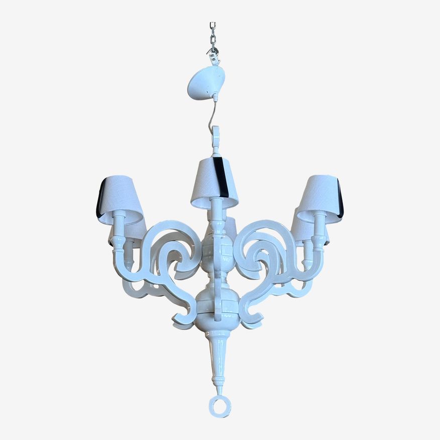 Moooi Replica Paper Six Branch White Lacquered Chandelier - image 0