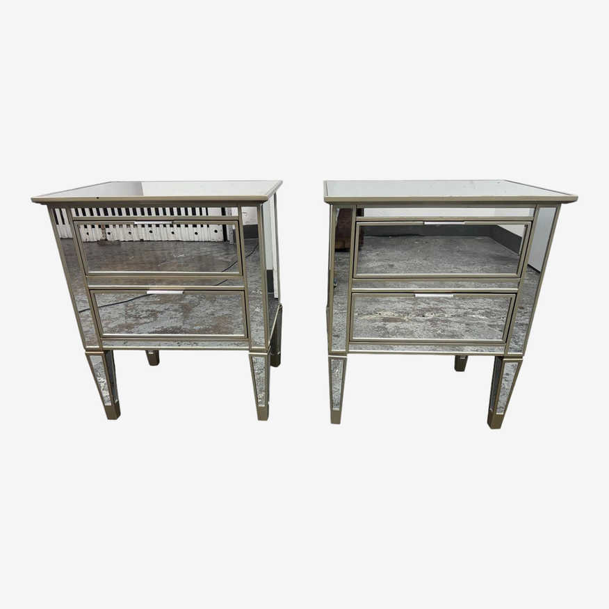 Pottery Barn Park Mirrored Night Stands, a Pair - image 0