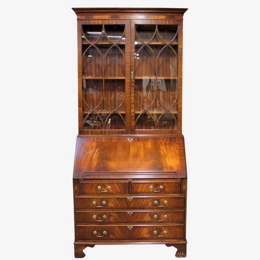Bevan Funnell Flame Mahogany Secretary Desk w/Hutch - image 0