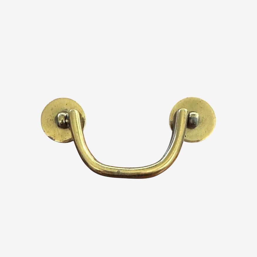 Rare Thomasville Mystique Hardware 3.5" Center - Original Vintage Tallboy Dresser Chest Pull Replacement, Gold Brass Finish - image 0