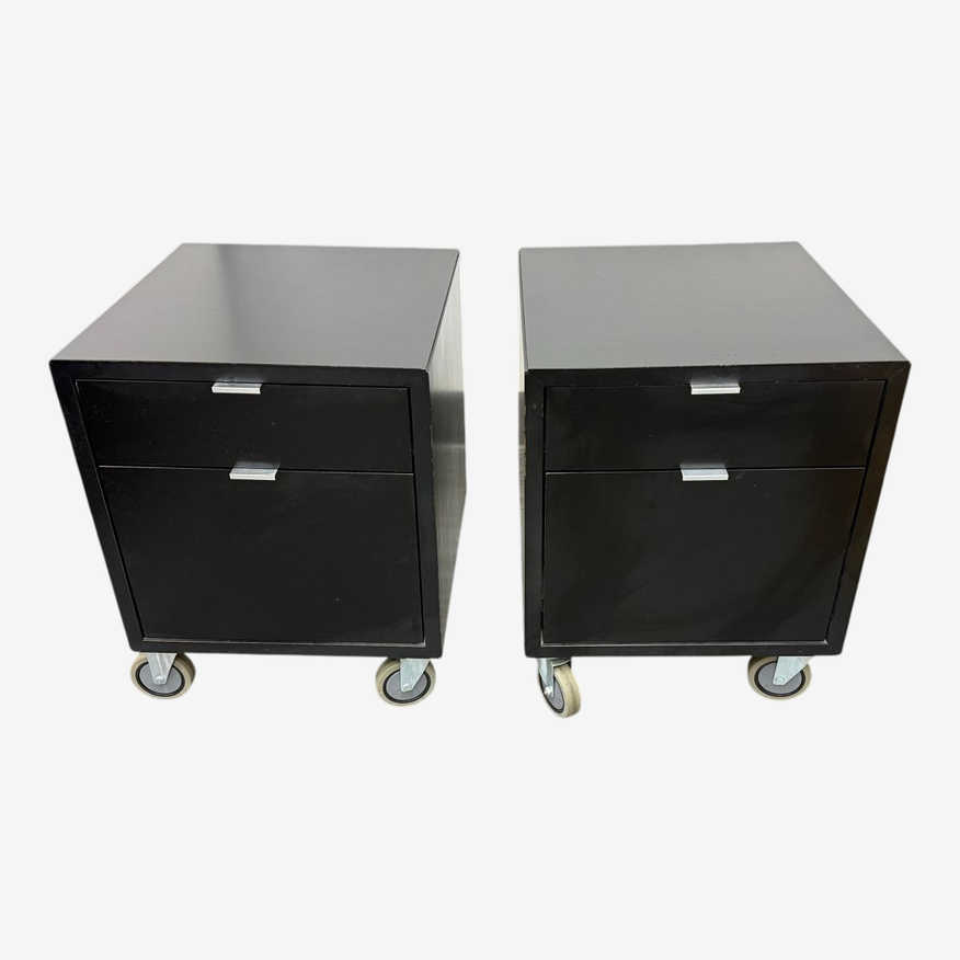 Room & Board Linear Collection Rolling File Cabinets, Pair - image 0