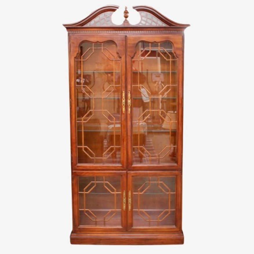 Chippendale Style 4 Door Curio Cabinet - image 0