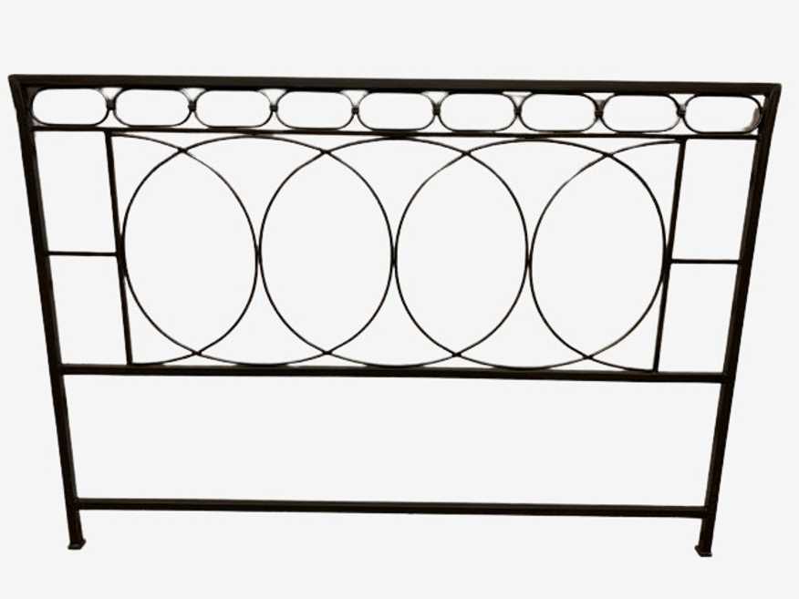 Pier 1 King Metal Headboard With Circular Design - image 0