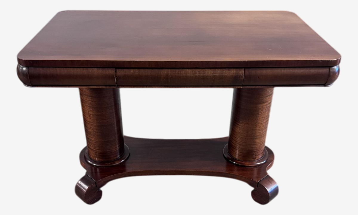 Antique Empire Style Library Pedestal Table + Drawer - $699 | Kashew ...