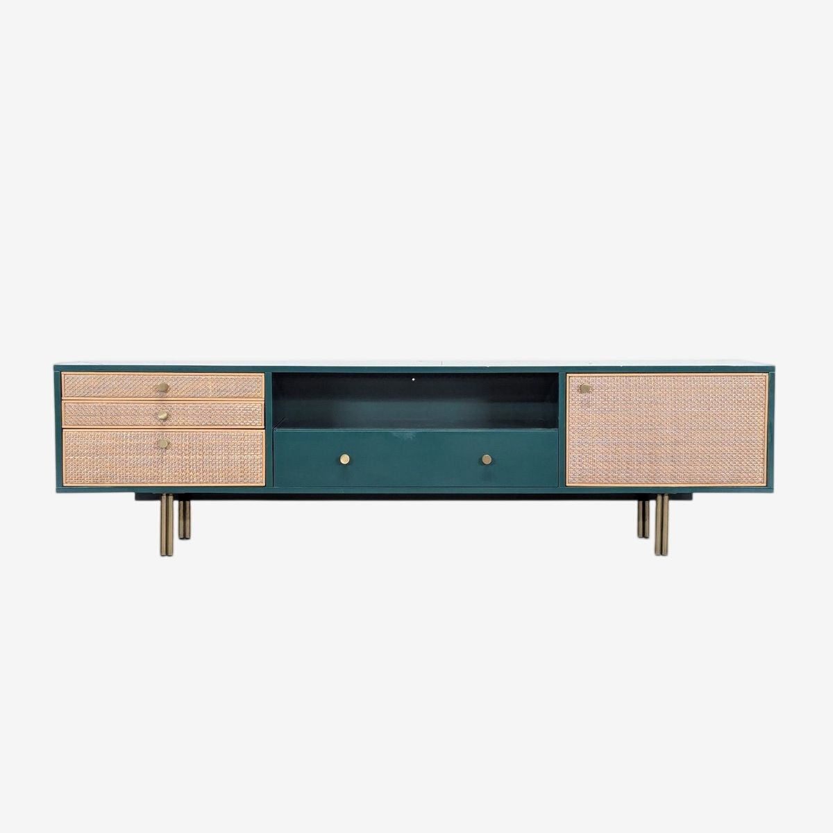 Anthropologie Presti Rattan Media Console