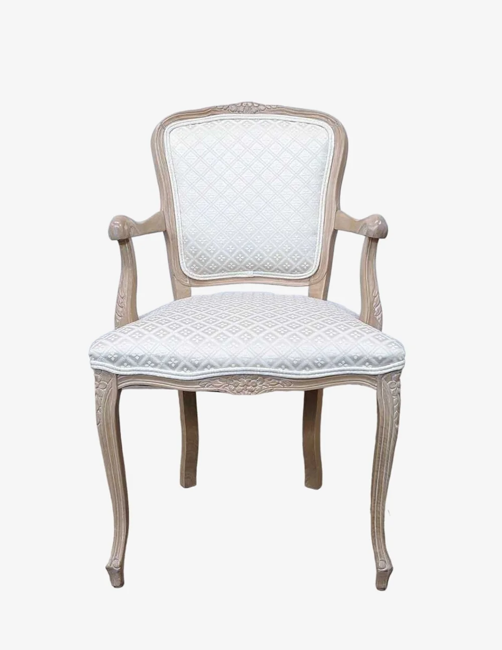 Elegant French Provincial Side Chair with Intricate Upholstery - image 0