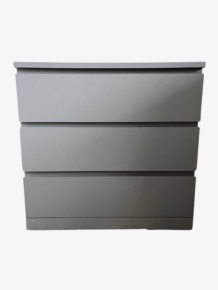 Grey 3-Drawer Dresser - Ikea Malm - image 0