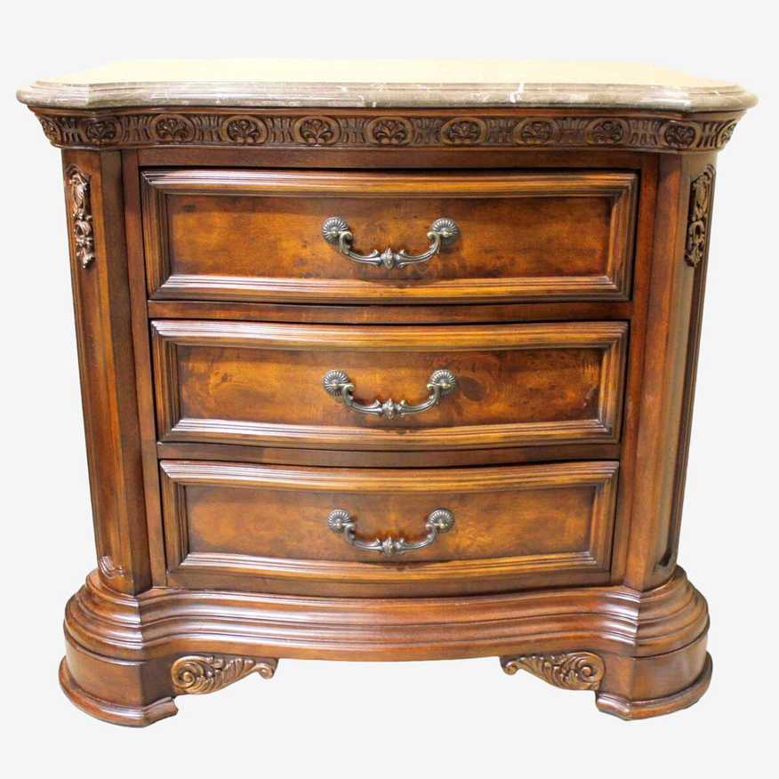 Granite Top Nightstand - image 0