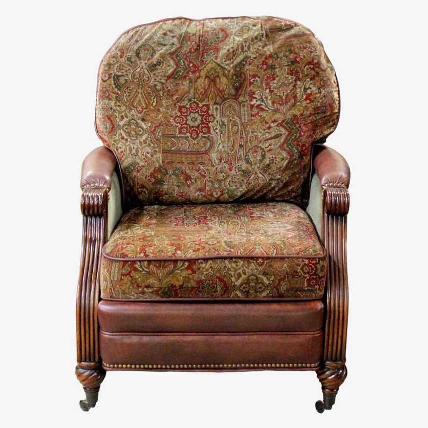 Motioncraft Leather & Fabric Pushback Recliner - image 0