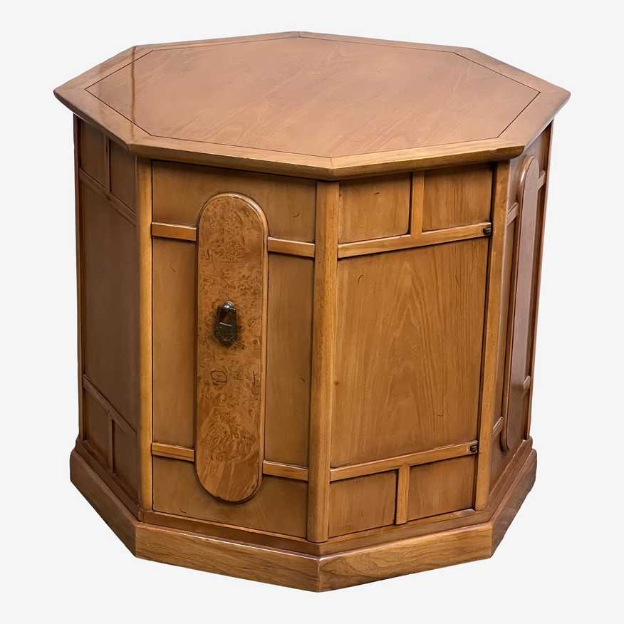 1960's John Van Koert Drexel Meridian Collection Octagonal Storage Side Table - image 0