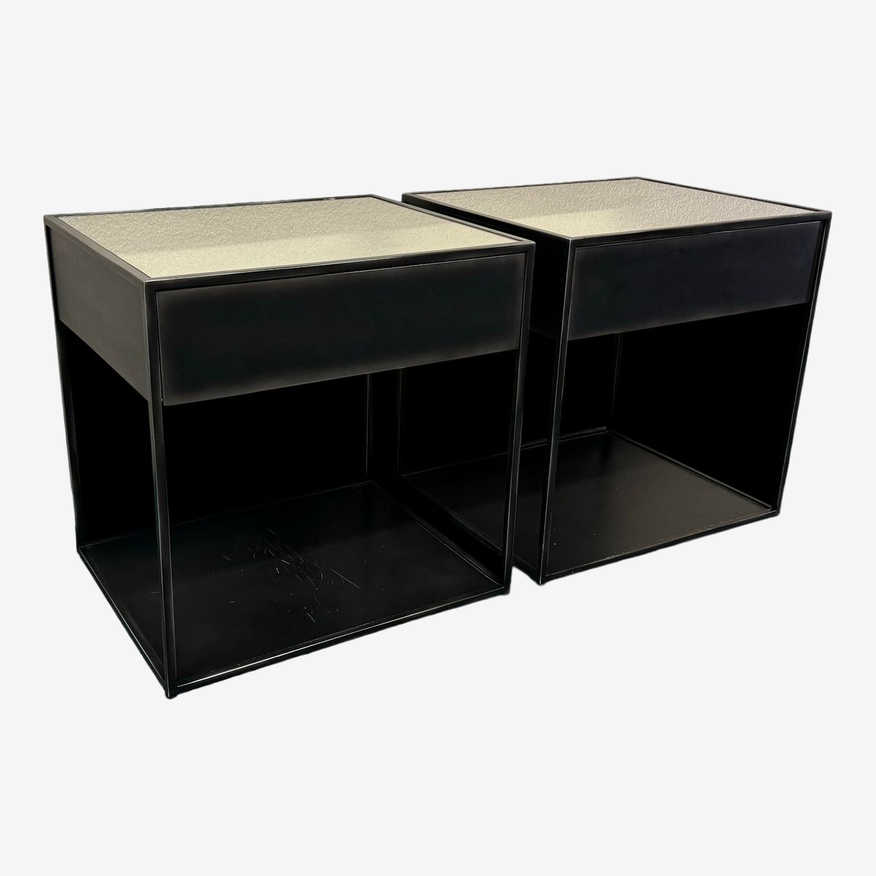 Restoration Hardware Gramercy Metal Side Tables/Nightstands, a Pair - image 0