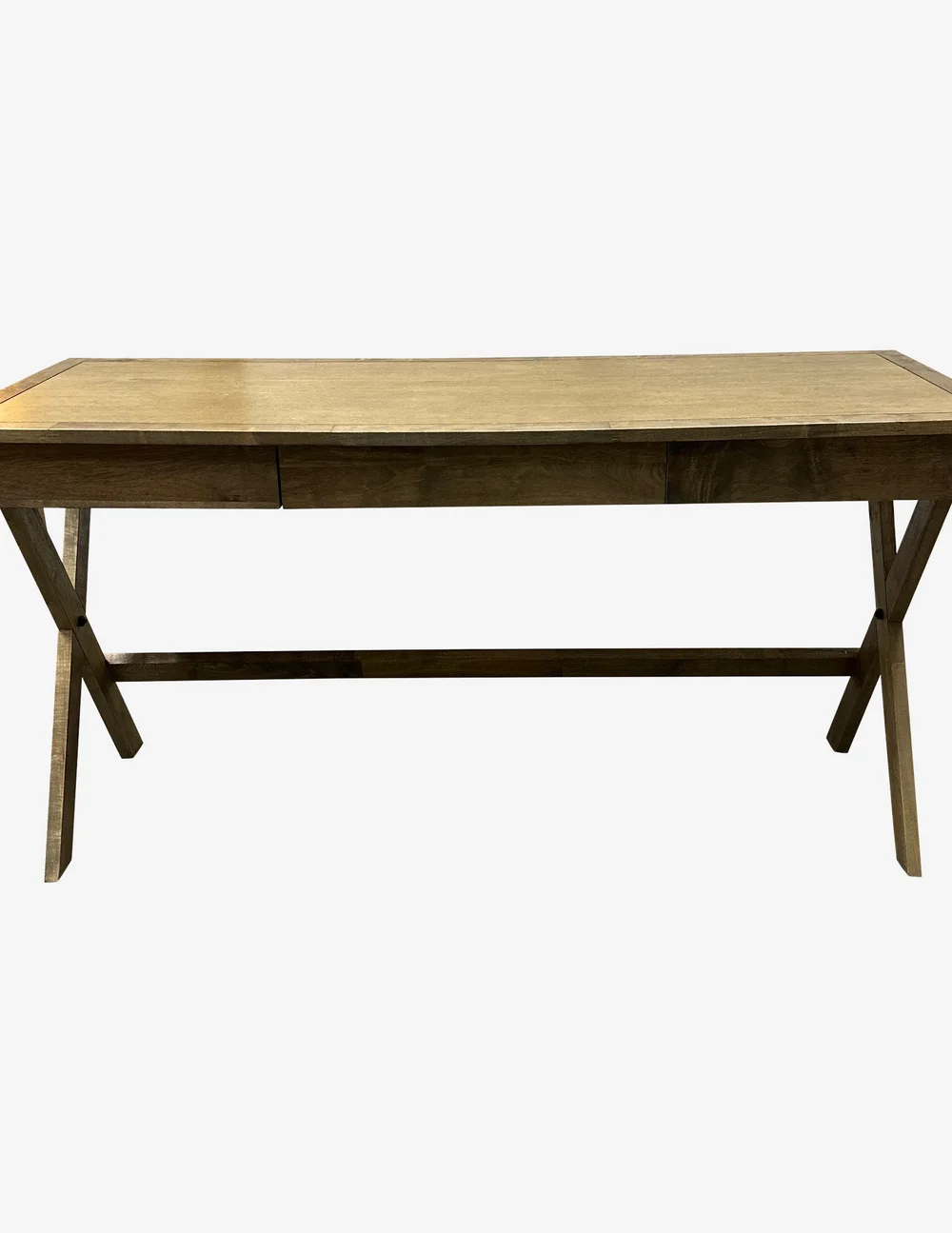 World Market Light Walnut Finish Campaign Desk - image 0