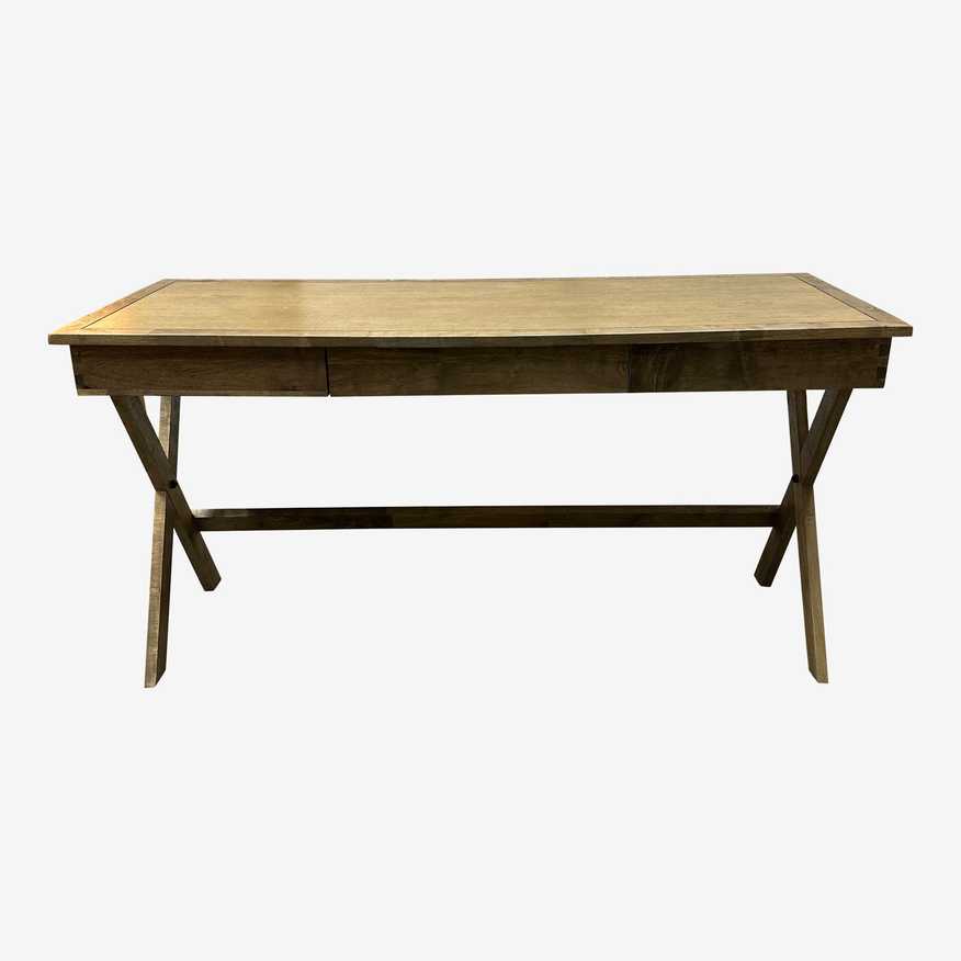 World Market Light Walnut Finish Campaign Desk - image 0