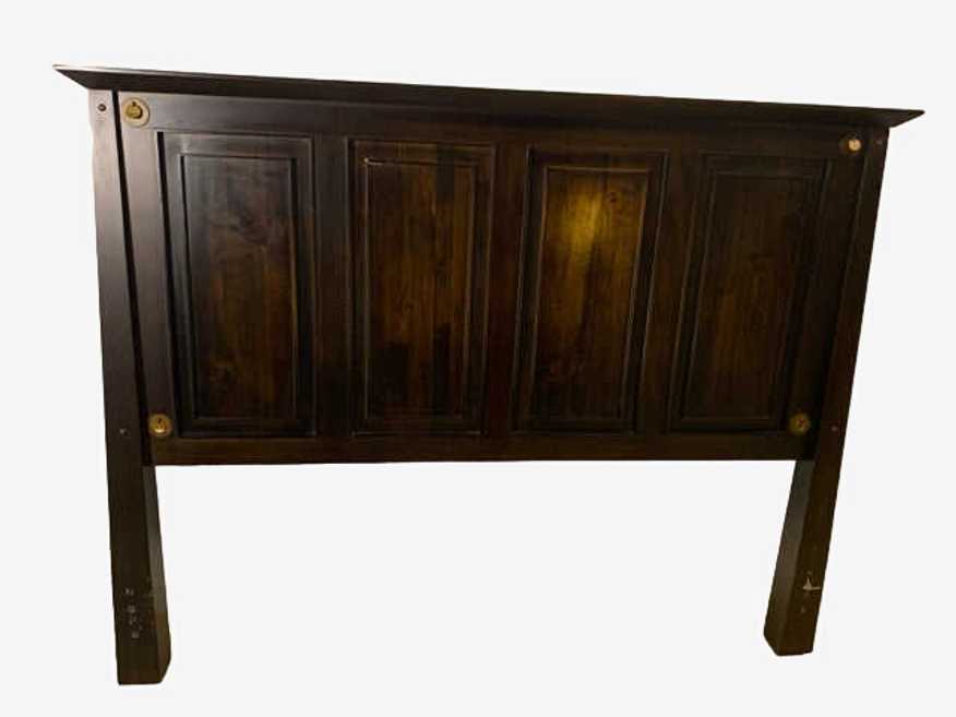 Pier 1 Shanghai Queen Dark Wood Headboard AS IS - image 0