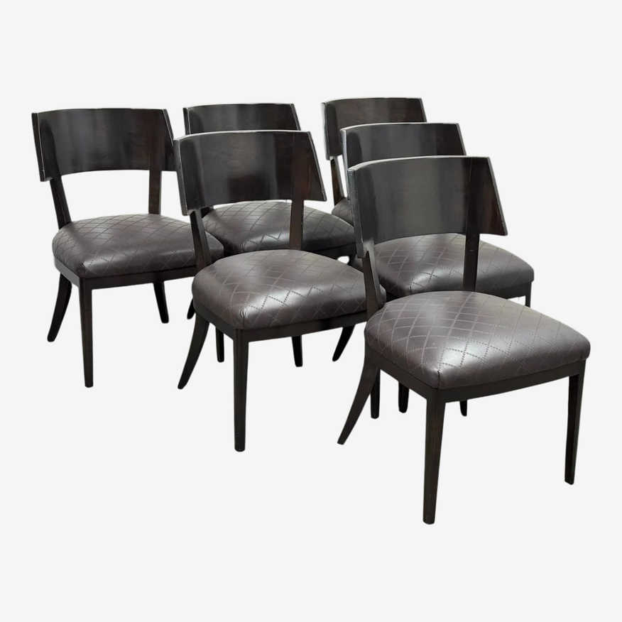 A. Rudin No.729 Chocolate Brown Dining Chairs, Set of Six - image 0