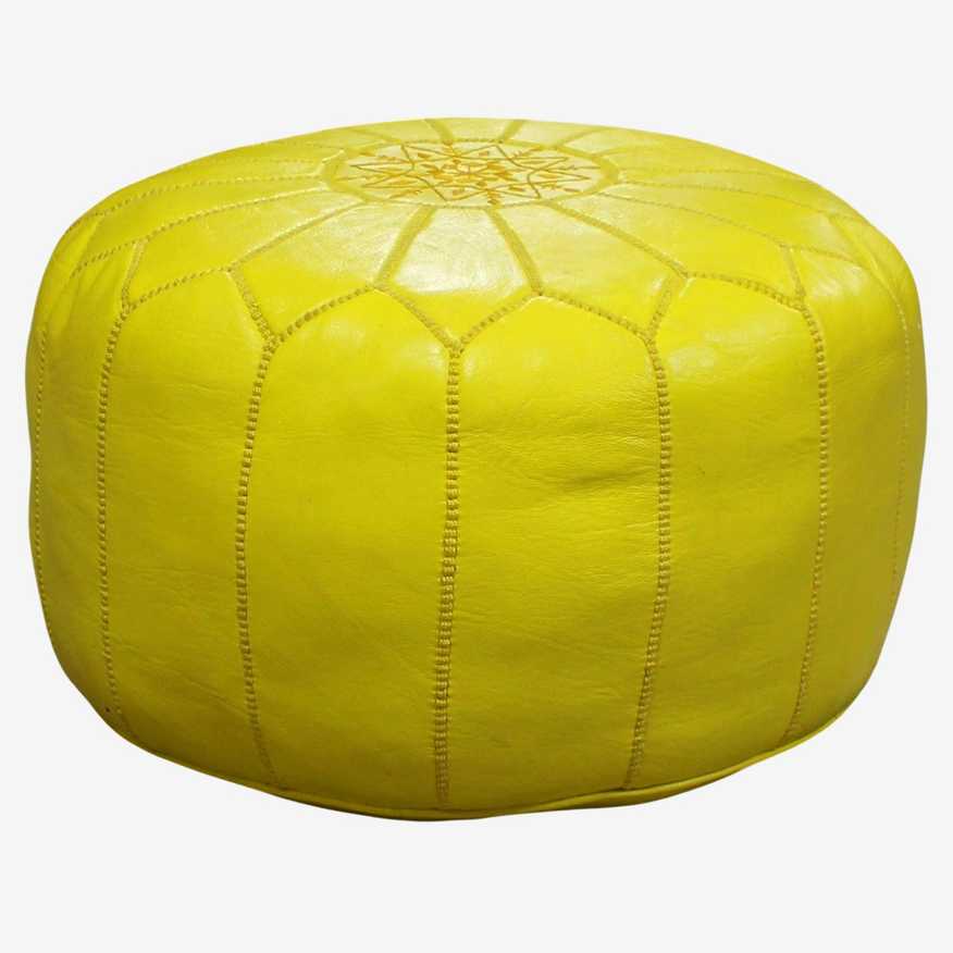 Jonathan Adler Leather Moroccan Ottoman - image 0