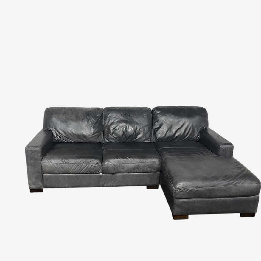 Softline Italian Leather Sectional Gray - image 0