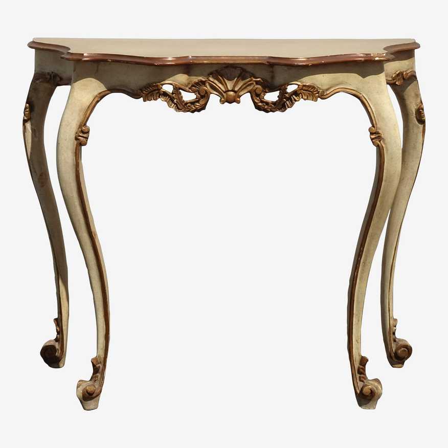Vintage French Provincial Console Table Entry Table With Cabriole Legs - image 0