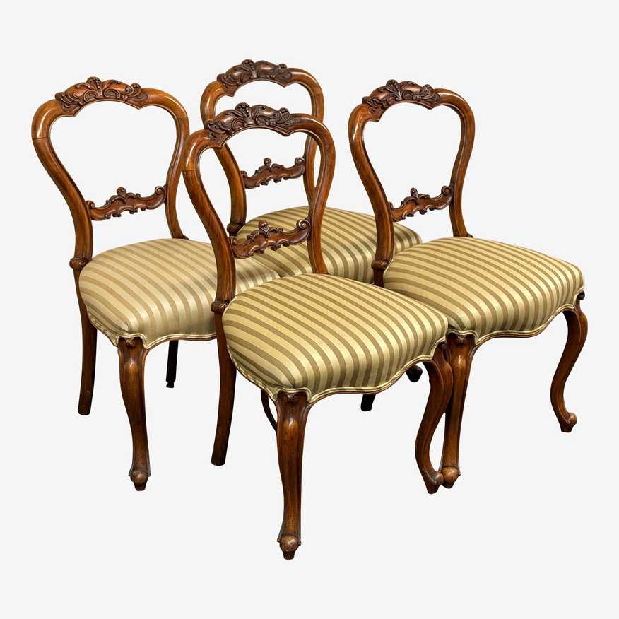 Antique Victorian Side Chairs, Set of Four - image 0