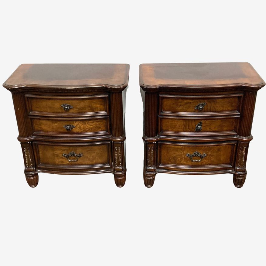 Pair of Three Drawer Nightstands - image 0