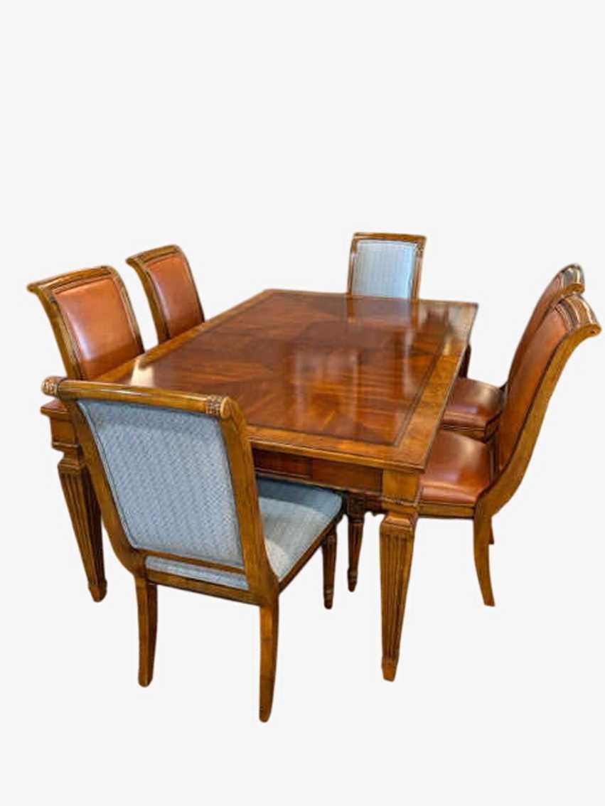 Ethan Allen Wooden Extension Dining Table with 6 Chairs - image 0