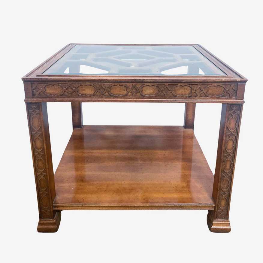 Wood End Table with Shelf - image 0