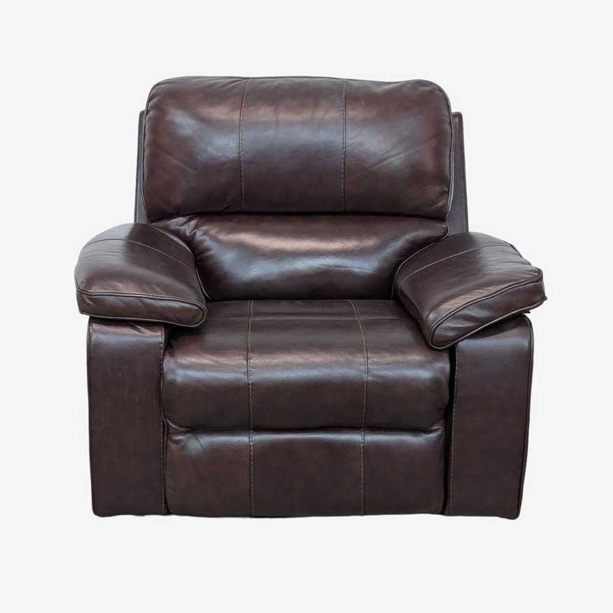 Brown Leather Power Recliner by Ashley Furnitire - image 0
