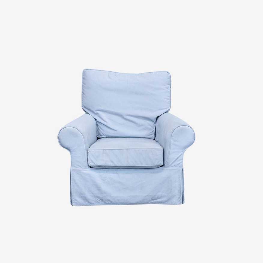 Pottery Barn Swivel Glider + Ottoman - image 0