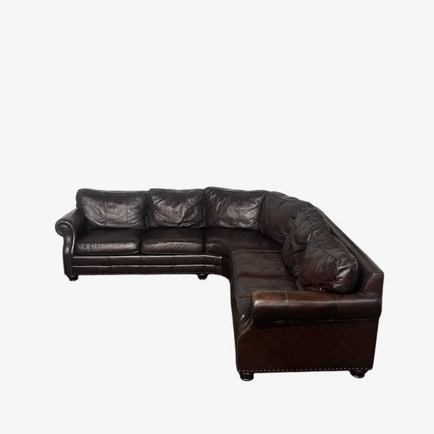 Havertys Leather Sectional - image 0