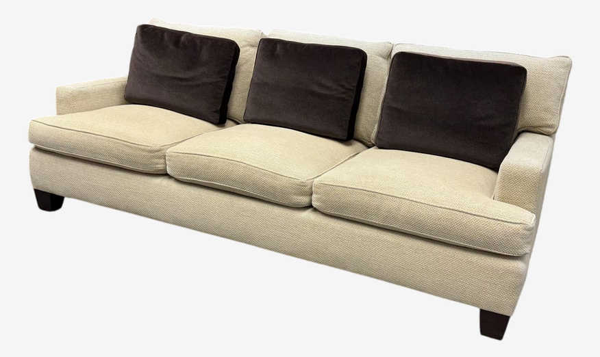 Barbara Barry for Baker Furniture Chenille Sofa + Lumbar Pillows - image 0