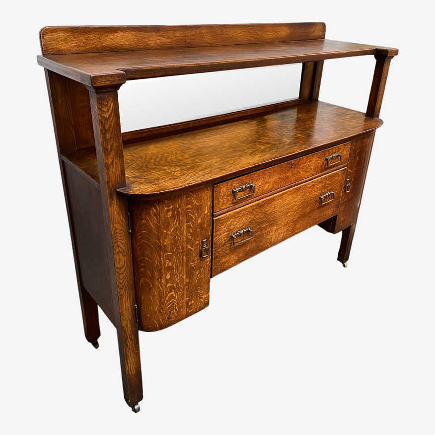 Arts & Crafts Antique Tiger Oak Sideboard - image 0