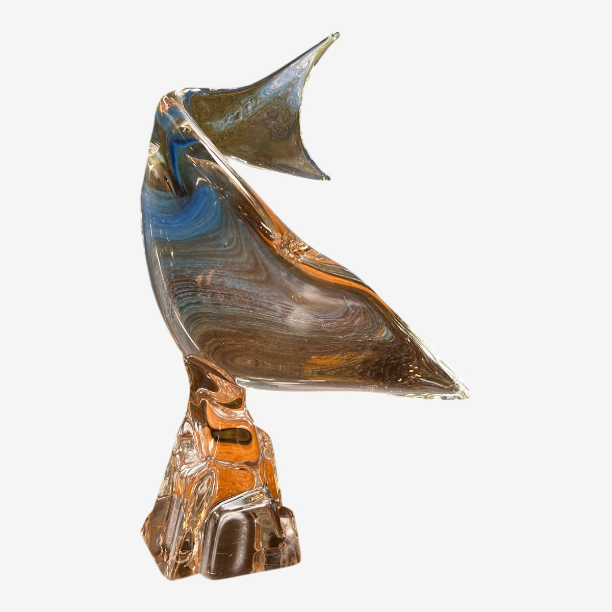 Licio Zanetti Murano Glass Fish Sculpture, Signed | Licio Zanetti