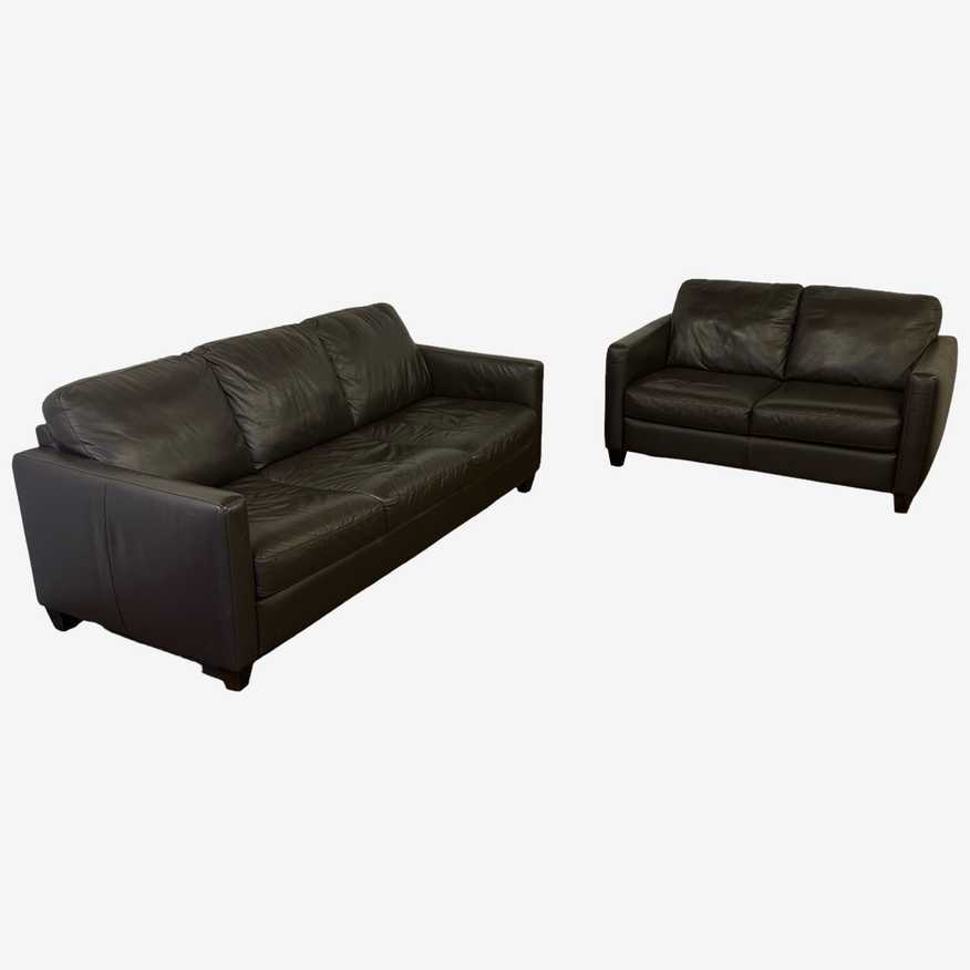 Natuzzi Leather Couch and Loveseat - image 0