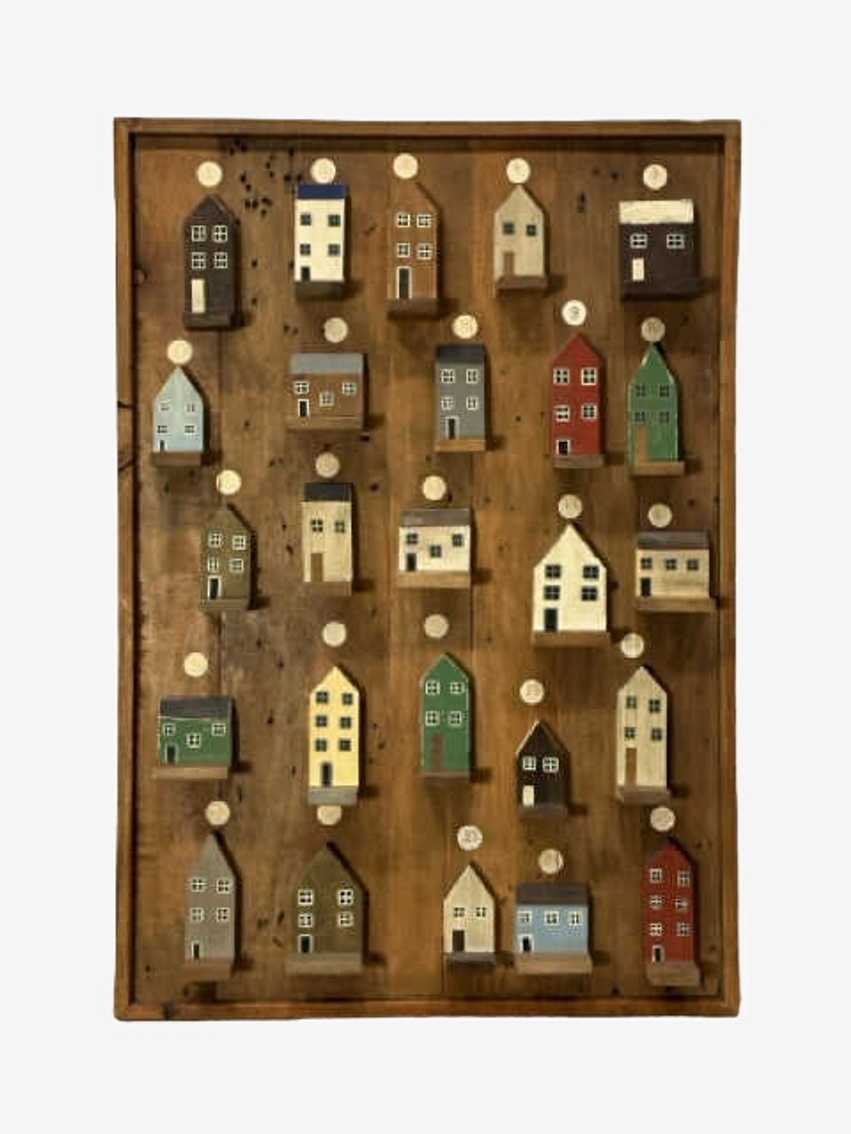 Pottery Barn Wooden Advent Calendar Wall Hanging - image 0