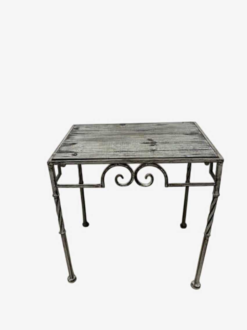 Grey Distressed End Table - image 0