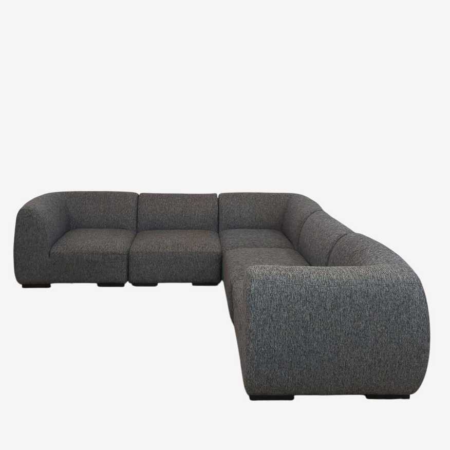 Modern Gray L-Shaped Sectional Sofa - image 0